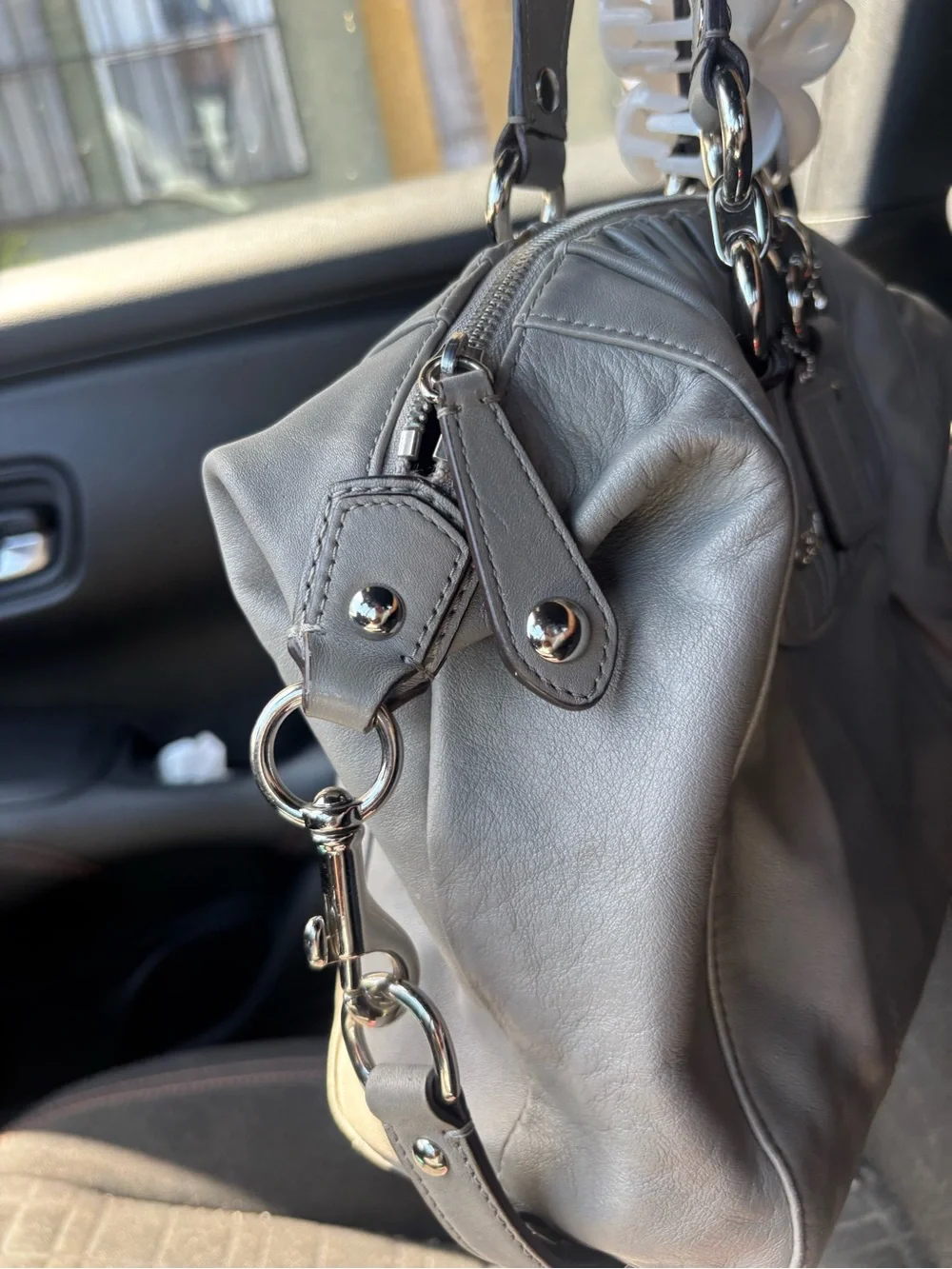 Grey Coach Ashley medium size Fall bag